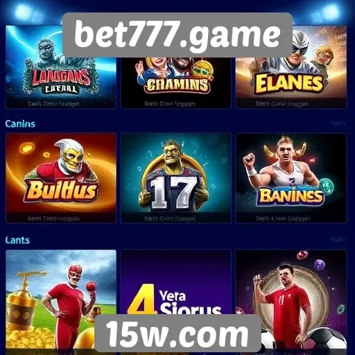 Variedade de jogos disponíveis no bet777.game